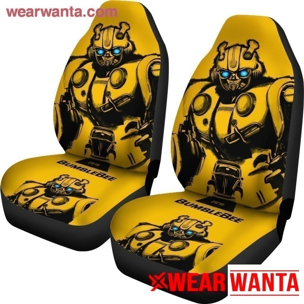 Bumblebee Car Seat Covers Custom Car Decoration Accessories Gear Wanta