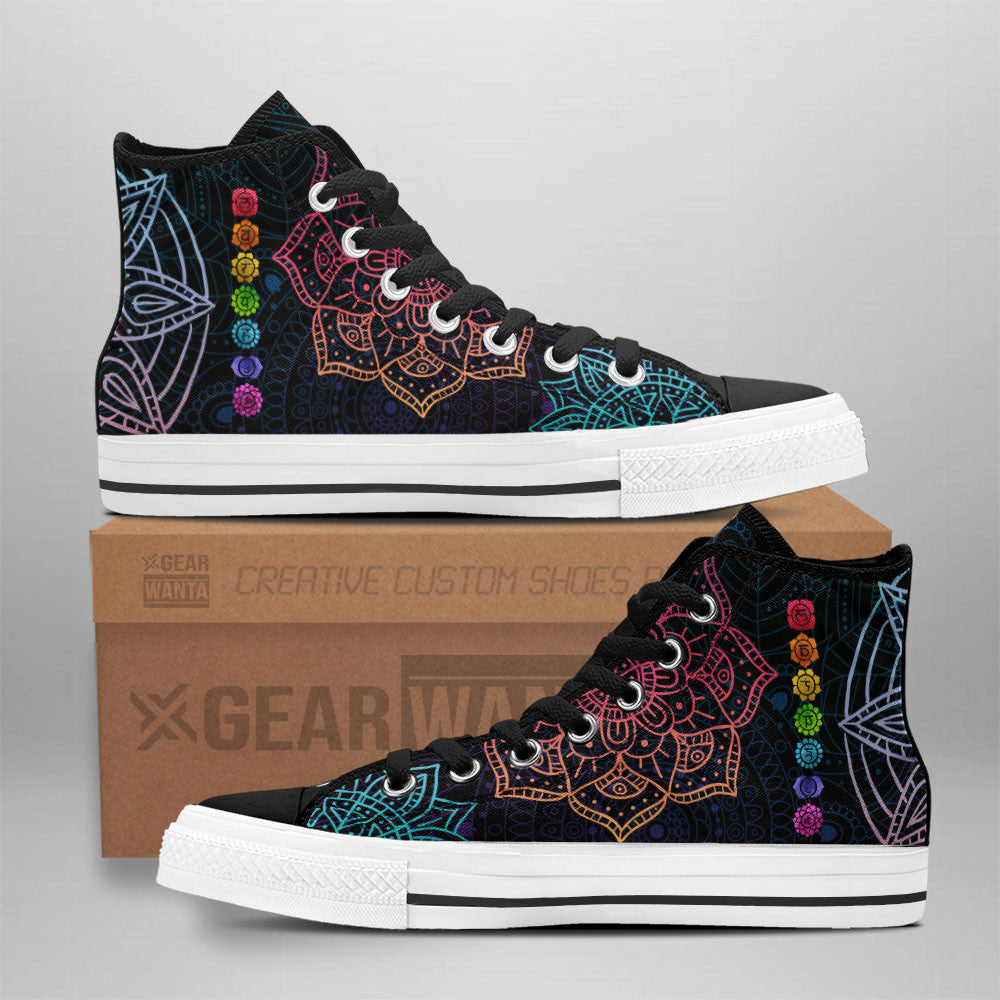 7 Chakra Mandala High Top Shoes Custom-Gear Wanta