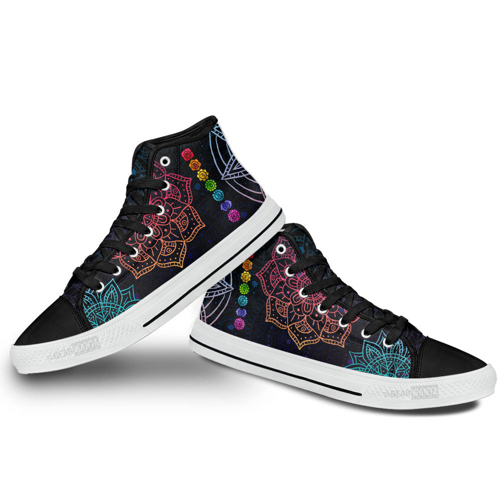 7 Chakra Mandala High Top Shoes Custom-Gear Wanta