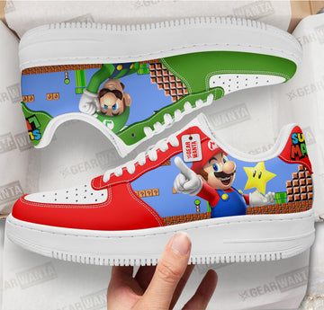Mario and Luigi Low-top Sneakers Custom For Gamer Shoes