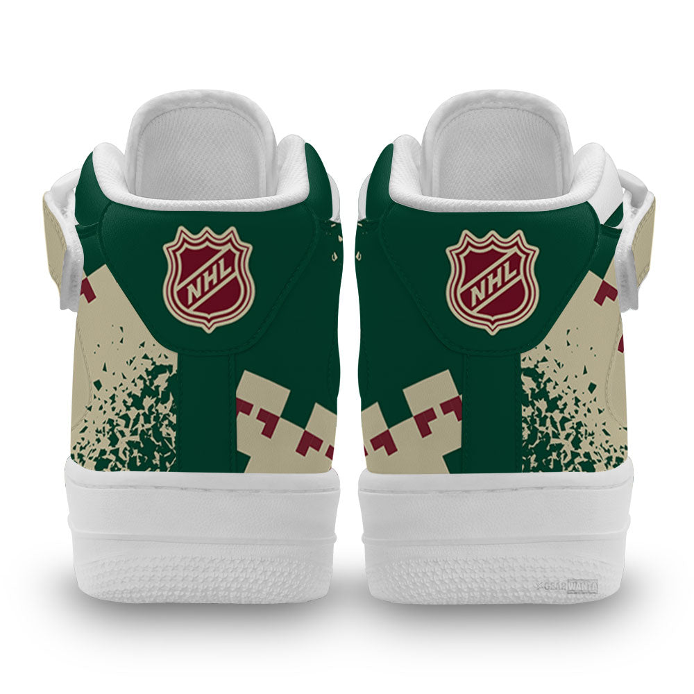 A. Coyotes Air Mid Shoes Custom Hockey Sneakers Fans-Gear Wanta