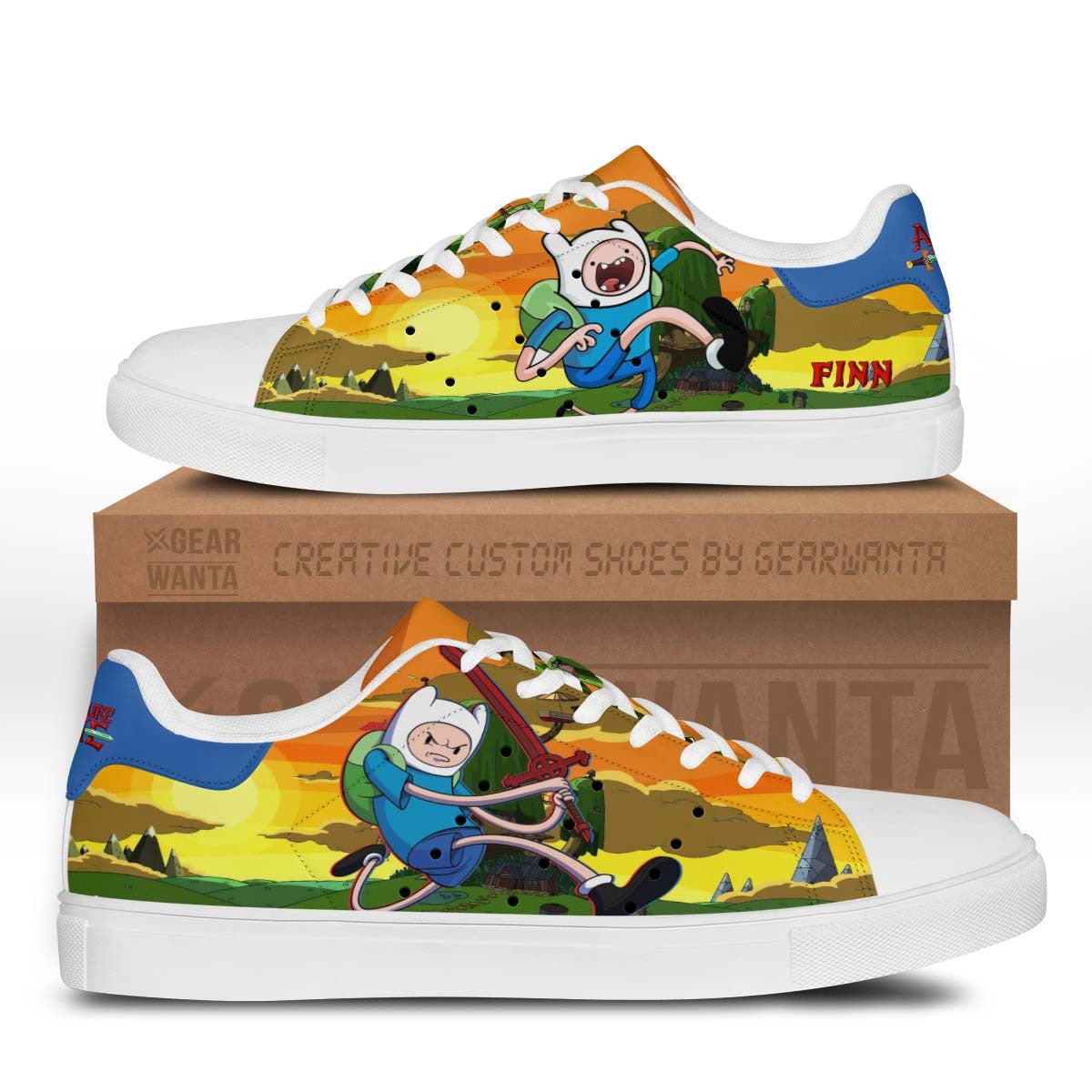 Adventure Time Finn Stan Shoes Custom-Gear Wanta