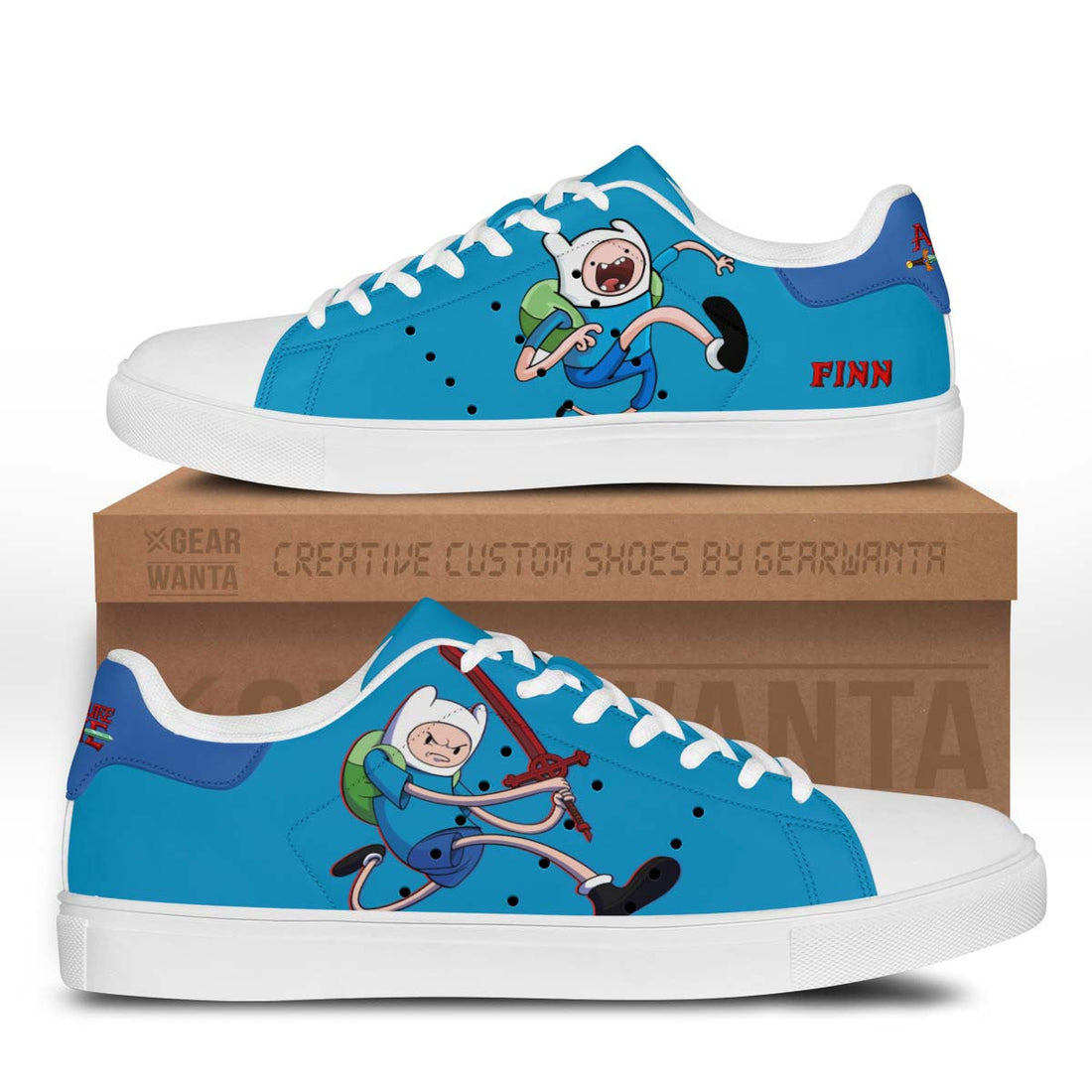 Adventure Time Finn Stan Shoes Custom-Gear Wanta