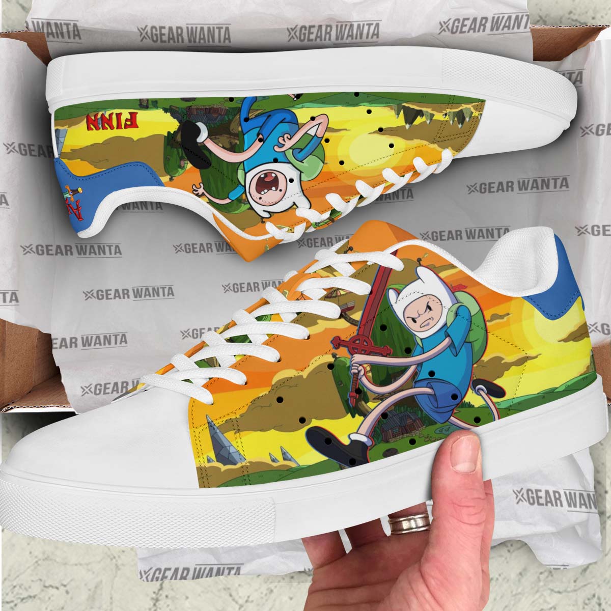 Adventure Time Finn Stan Shoes Custom-Gear Wanta