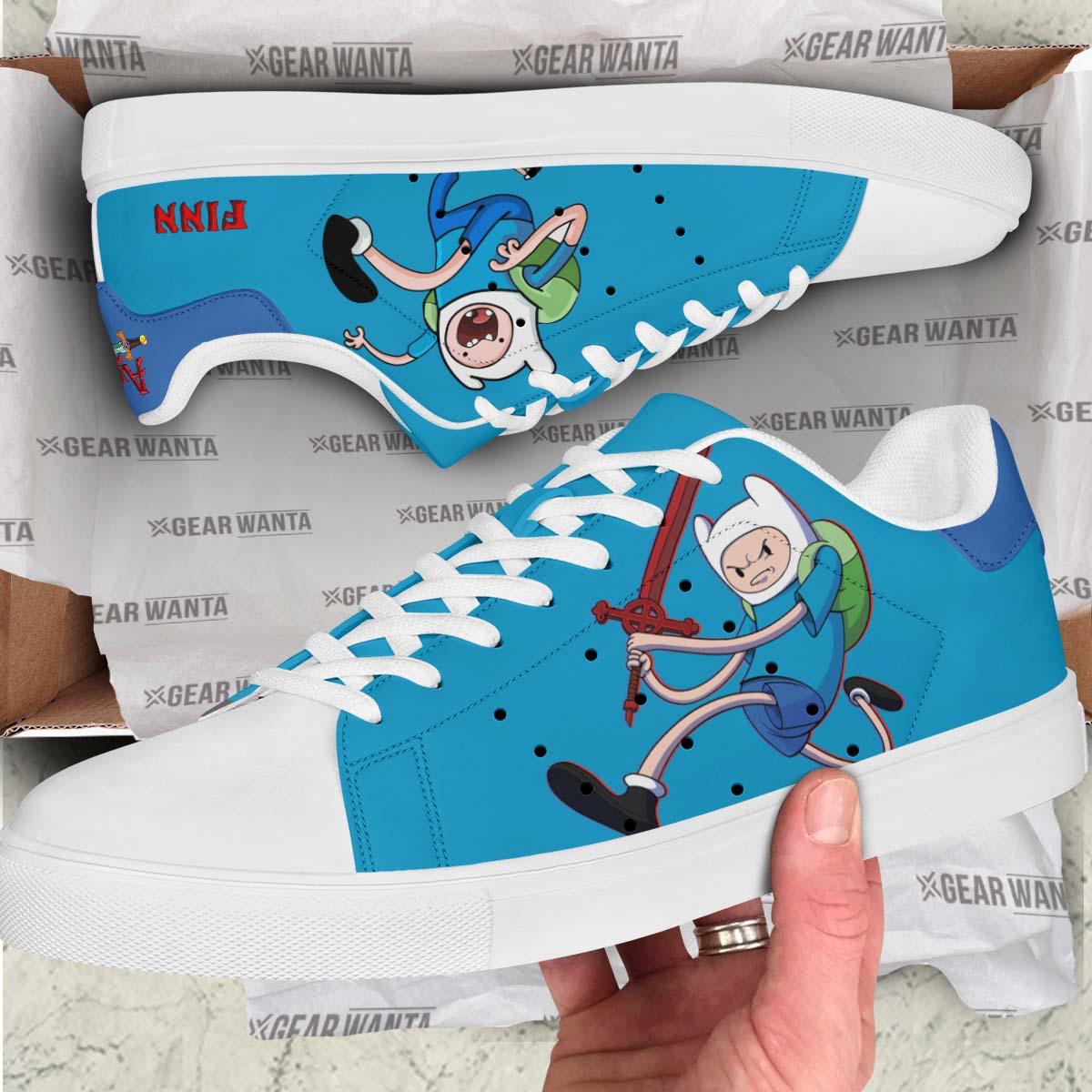 Adventure Time Finn Stan Shoes Custom-Gear Wanta
