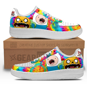 Adventure Time Finn x Jake Air Sneakers Custom Tie Dye Style-Gear Wanta