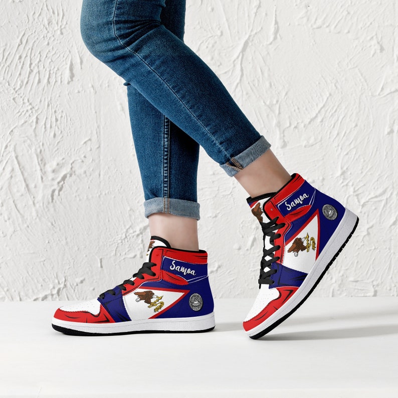 American Samoa Flag JD1 High Top Shoes 