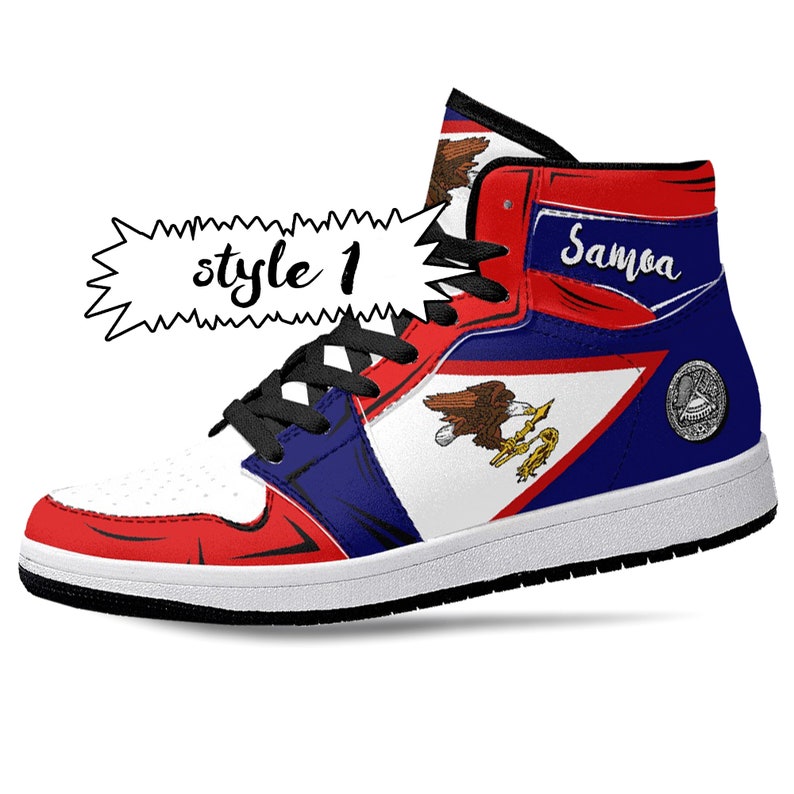 American Samoa Flag JD1 High Top Shoes 