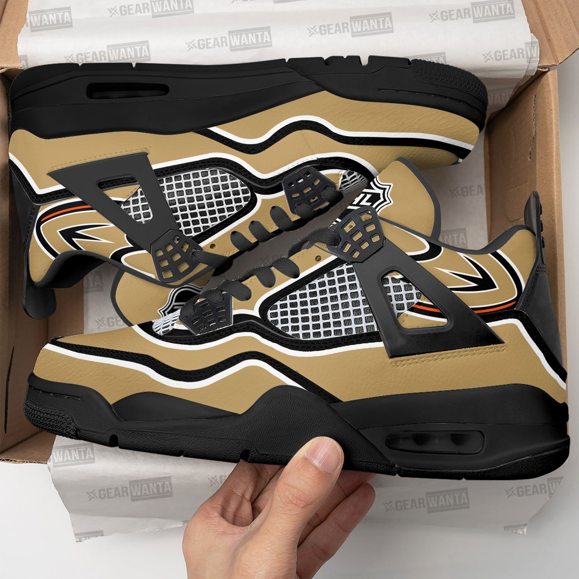 Anaheim Ducks Aj4 Sneakers Custom Shoes-Gear Wanta