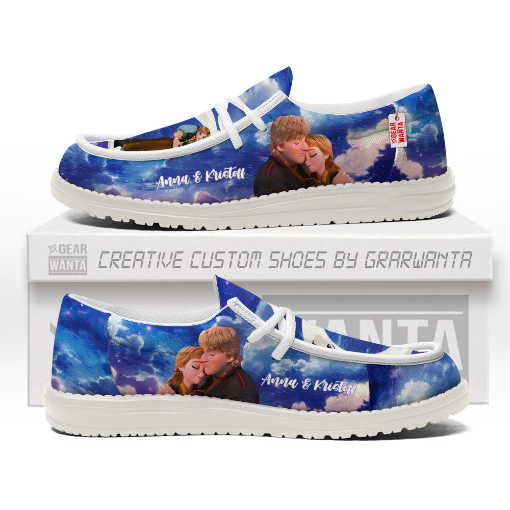 Anna And Kristoff Canvas Loafer Shoes Vanlentine's Gifts Idea-gearwanta.com