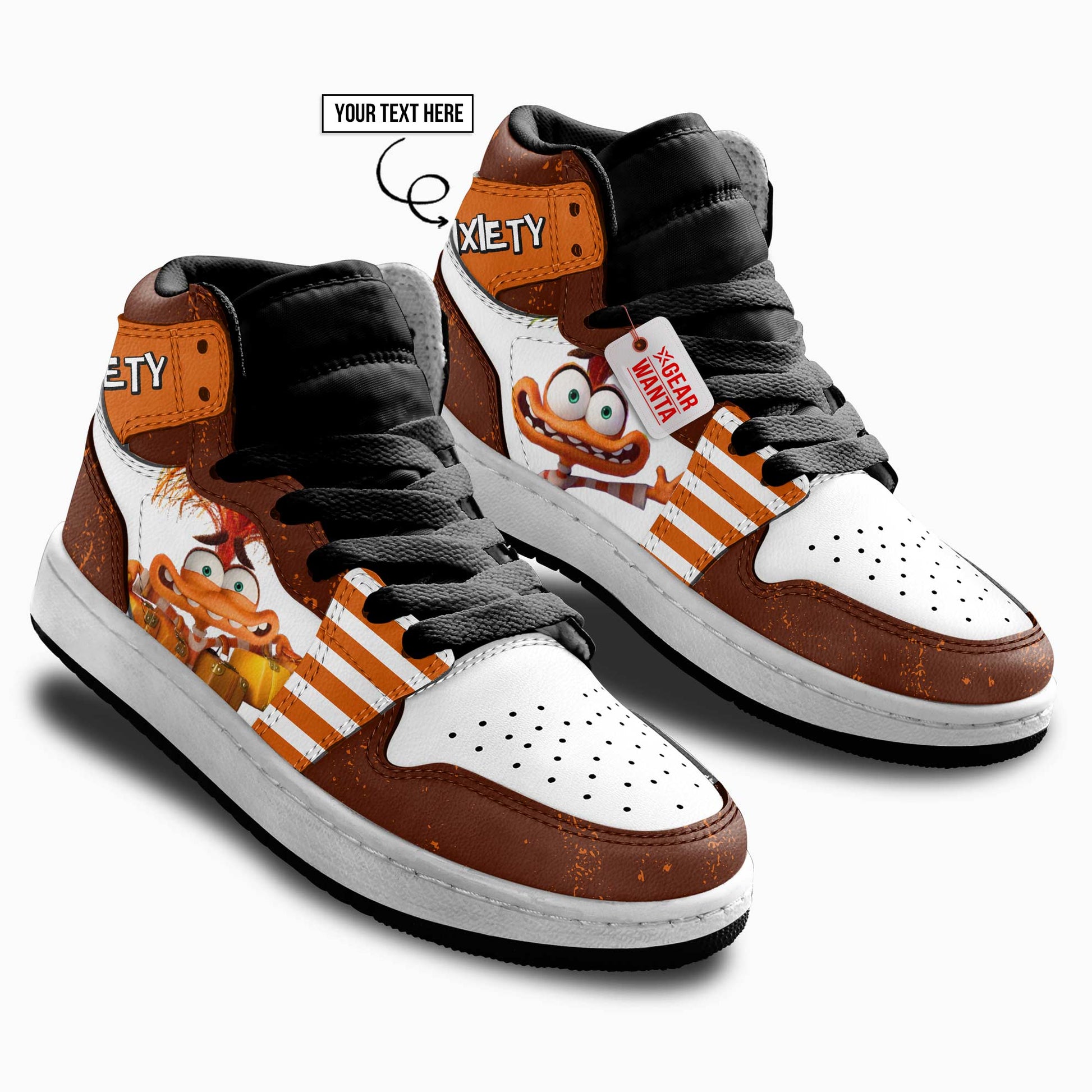Anxiety Kid J1s Sneakers Personalized Cartoon Collection - Gearwanta.com