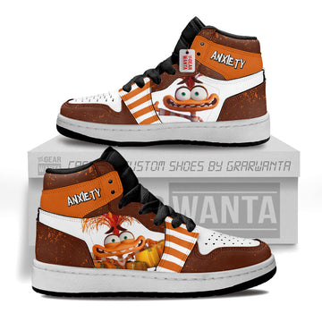 Anxiety Kid J1s Sneakers Personalized Cartoon Collection - Gearwanta.com