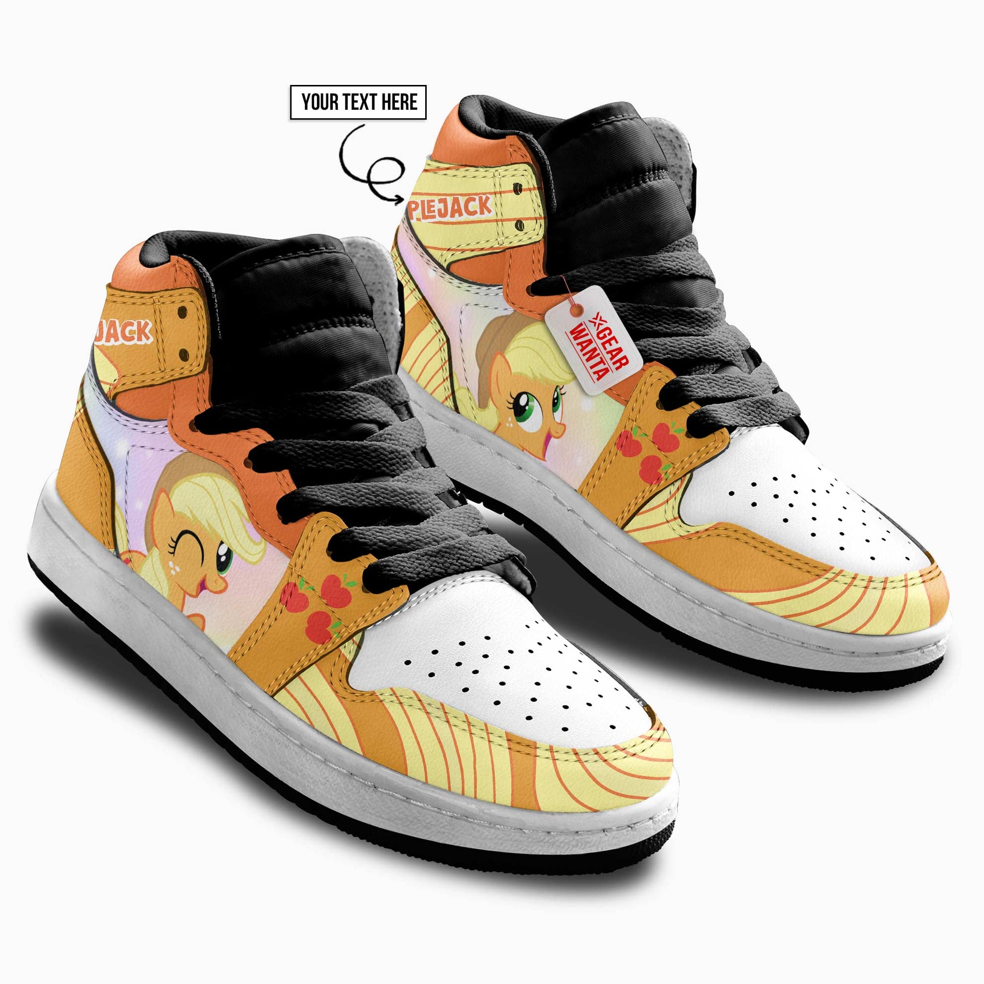 Applejack Kid J1s Sneakers Personalized Cartoon Collection - Gearwanta.com
