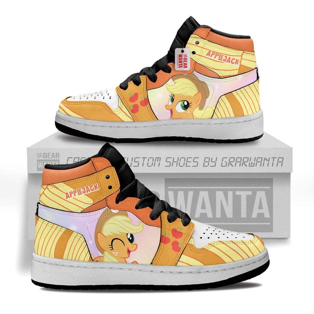 Applejack Kid J1s Sneakers Personalized Cartoon Collection - Gearwanta.com