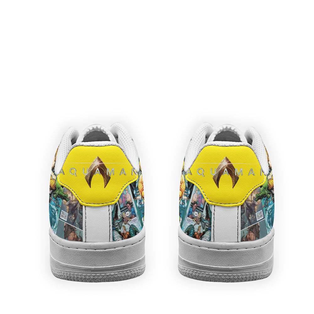Aquaman Air Sneakers Custom Superhero Comic Shoes-Gear Wanta