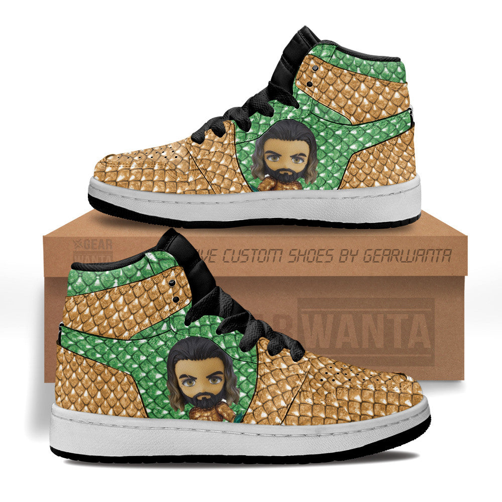 Aquaman Superhero Kid Sneakers Custom-Gear Wanta