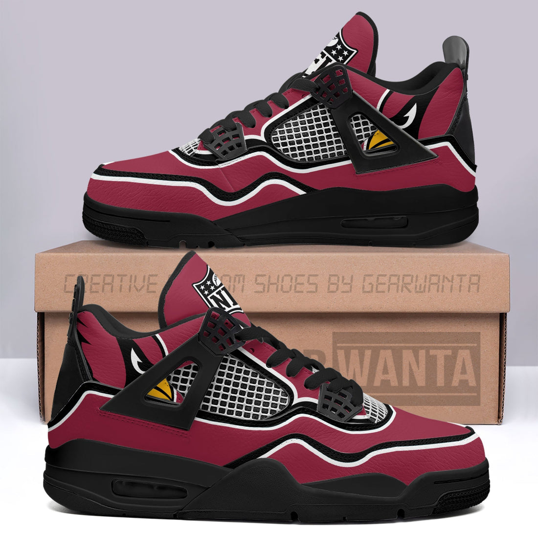 Arizona Cardinals Aj4 Sneakers Custom Shoes-Gear Wanta