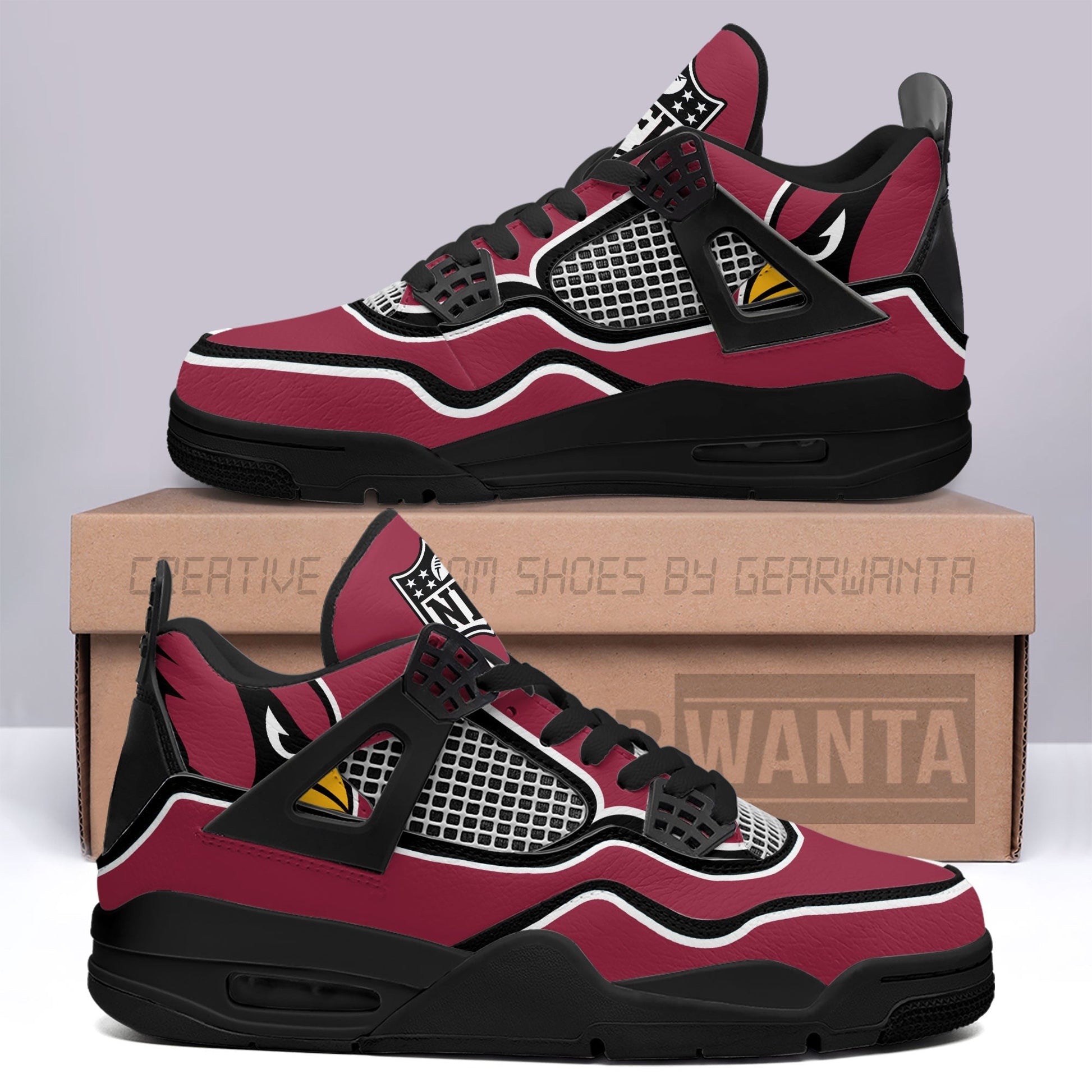 Arizona Cardinals Aj4 Sneakers Custom Shoes-Gear Wanta