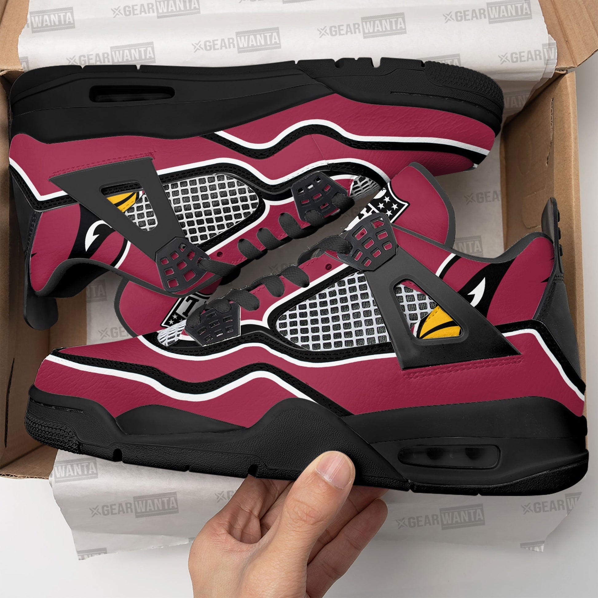 Arizona Cardinals Aj4 Sneakers Custom Shoes-Gear Wanta