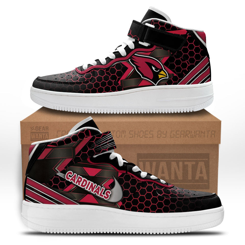 Arizona Cardinals Sneakers Custom Air Mid Shoes For Fans-Gear Wanta