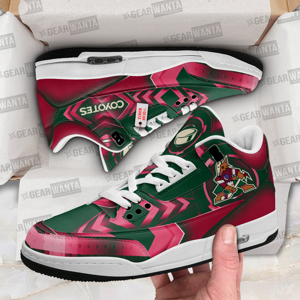 Arizona Coyotes J3 Sneakers Custom Shoes-Gear Wanta