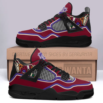 Arizona Coyotes Aj4 Sneakers Custom Shoes-Gear Wanta