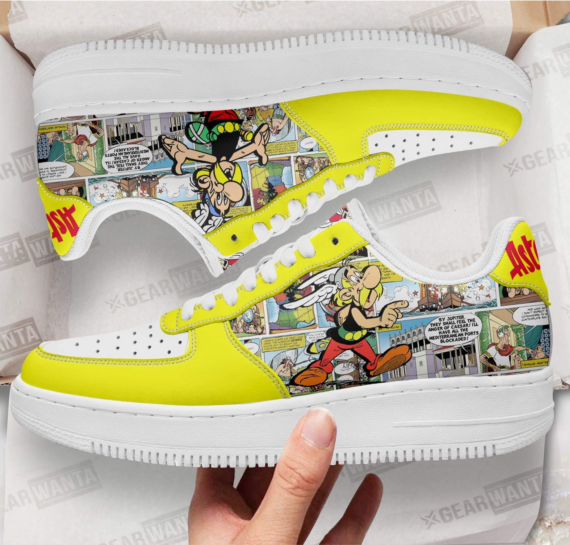 Asterix Air Sneakers Custom Superhero Comic Shoes-Gear Wanta