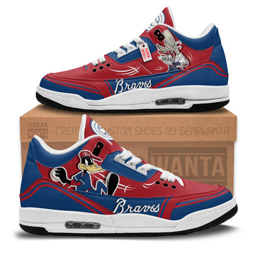 Atlanta Braves J3 Sneakers Custom Shoes-Gear Wanta