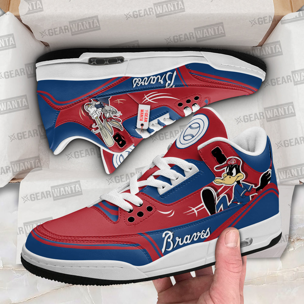 Atlanta Braves J3 Sneakers Custom Shoes-Gear Wanta