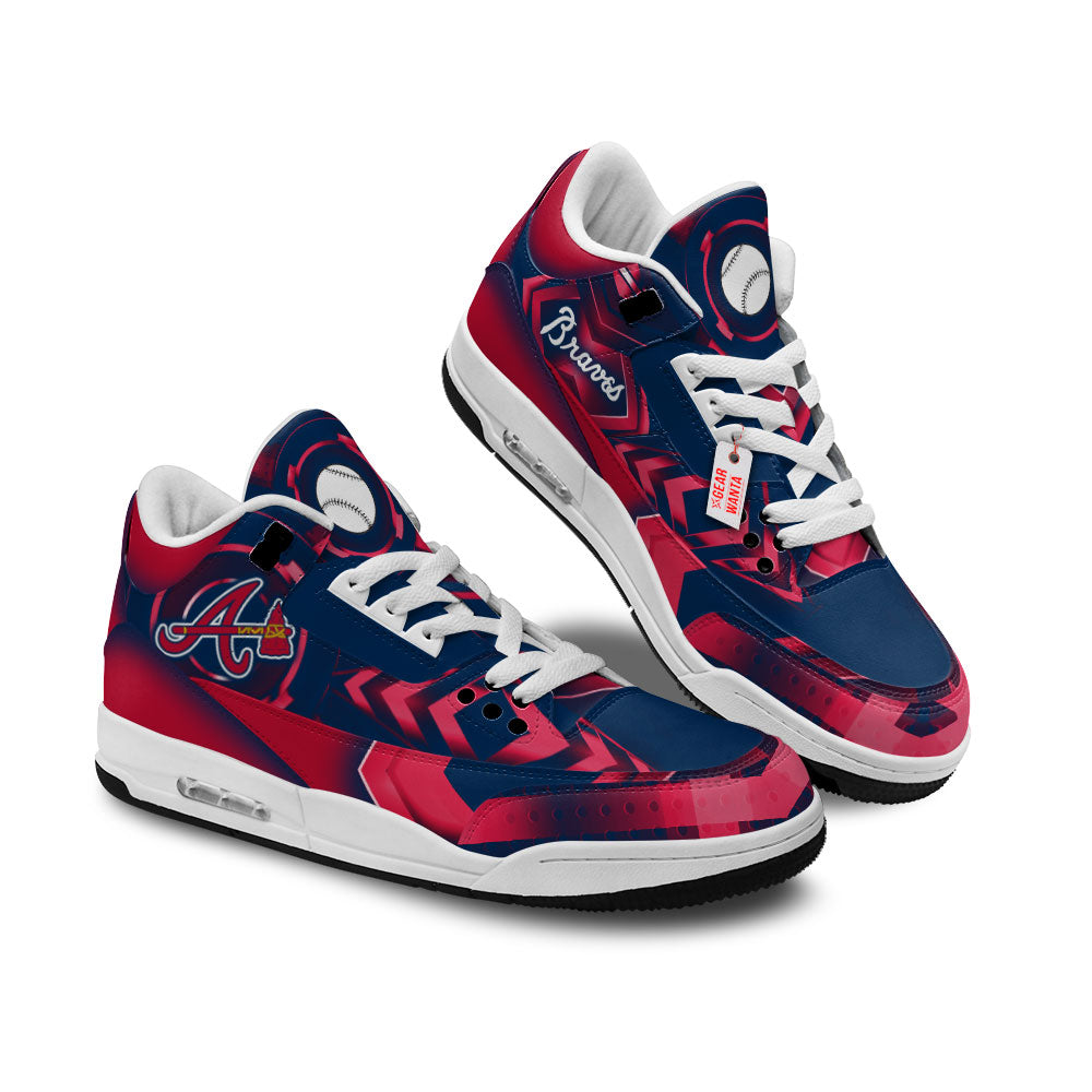 Atlanta Braves J3 Sneakers Custom Shoes-Gear Wanta