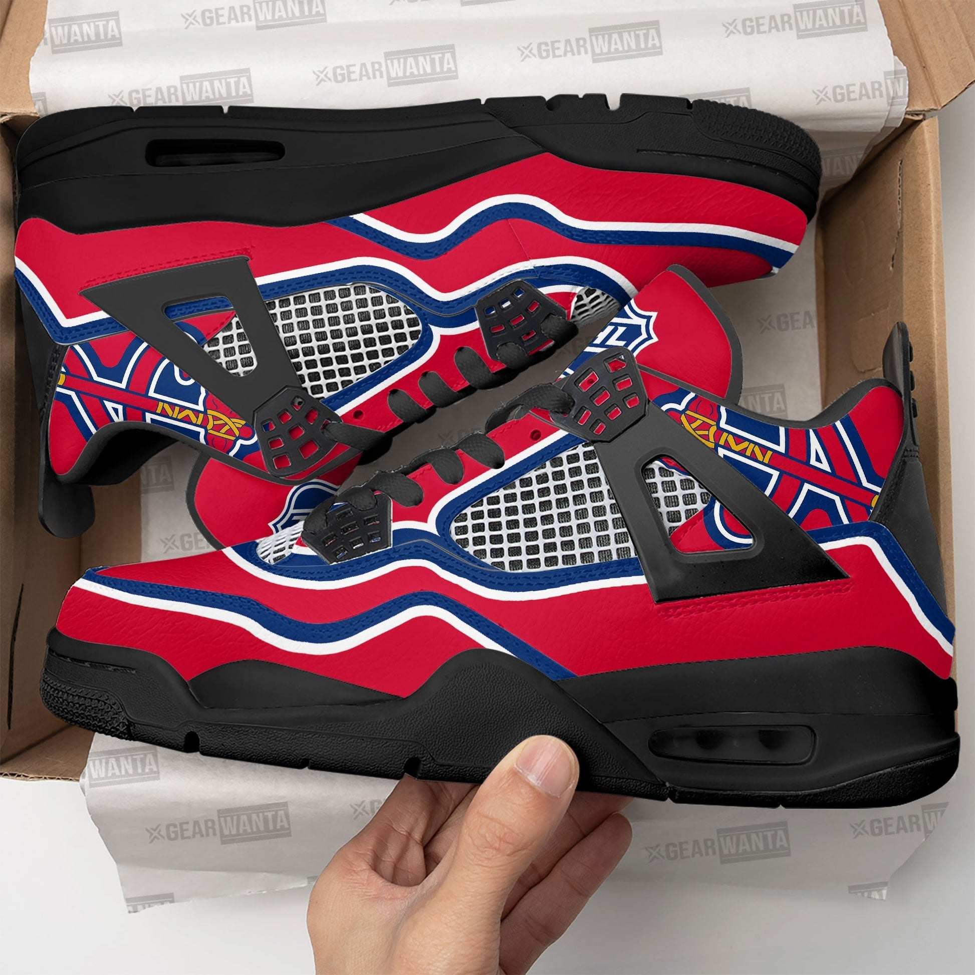 Atlanta Braves Aj4 Sneakers Custom Shoes-Gear Wanta