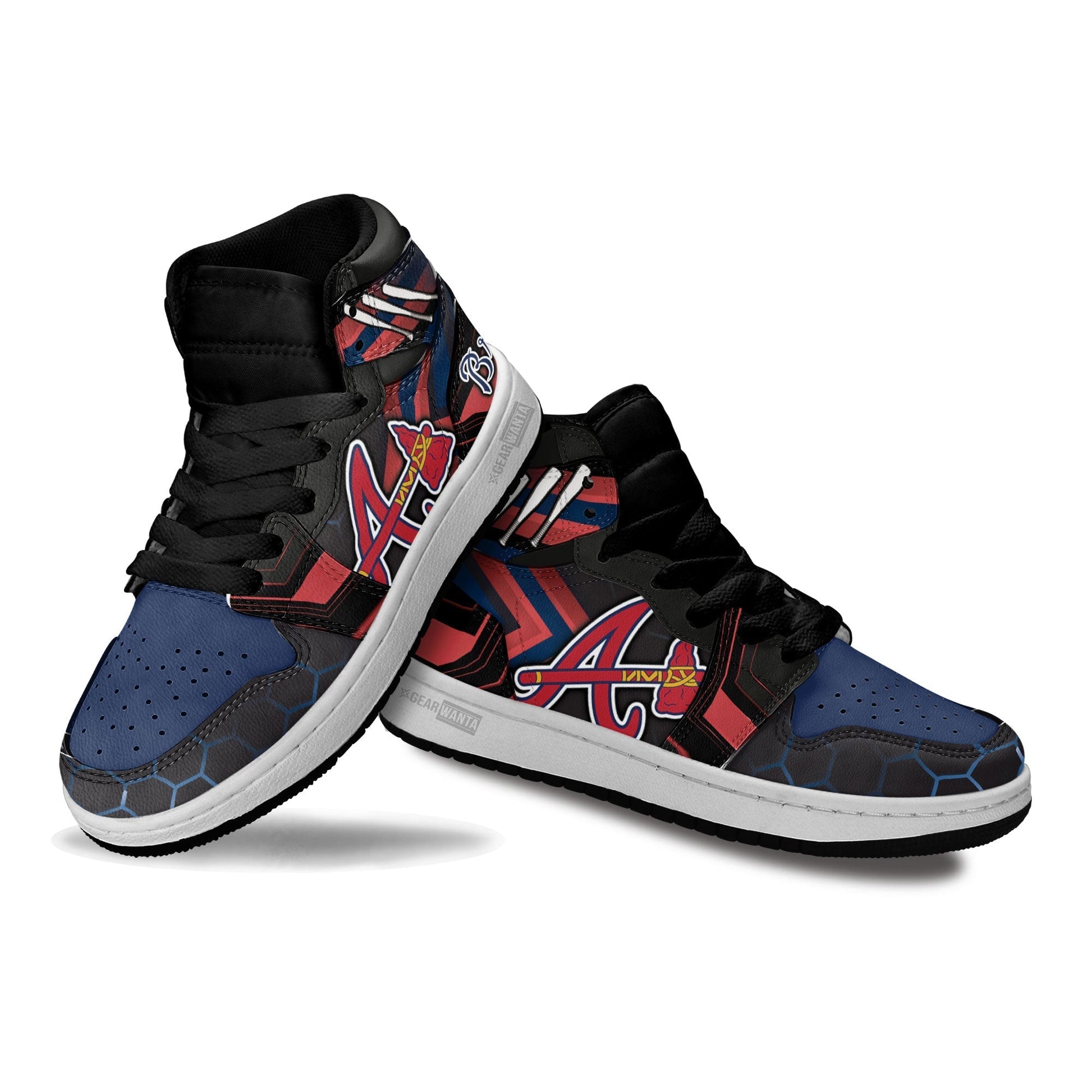 Atlanta Braves Kid Sneakers Custom-Gear Wanta