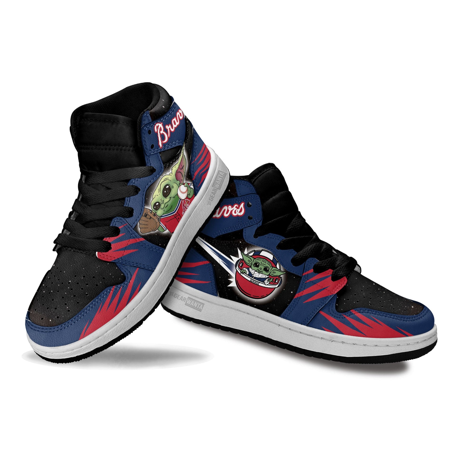 Atlanta Braves Kid Sneakers Custom For Kids-Gear Wanta