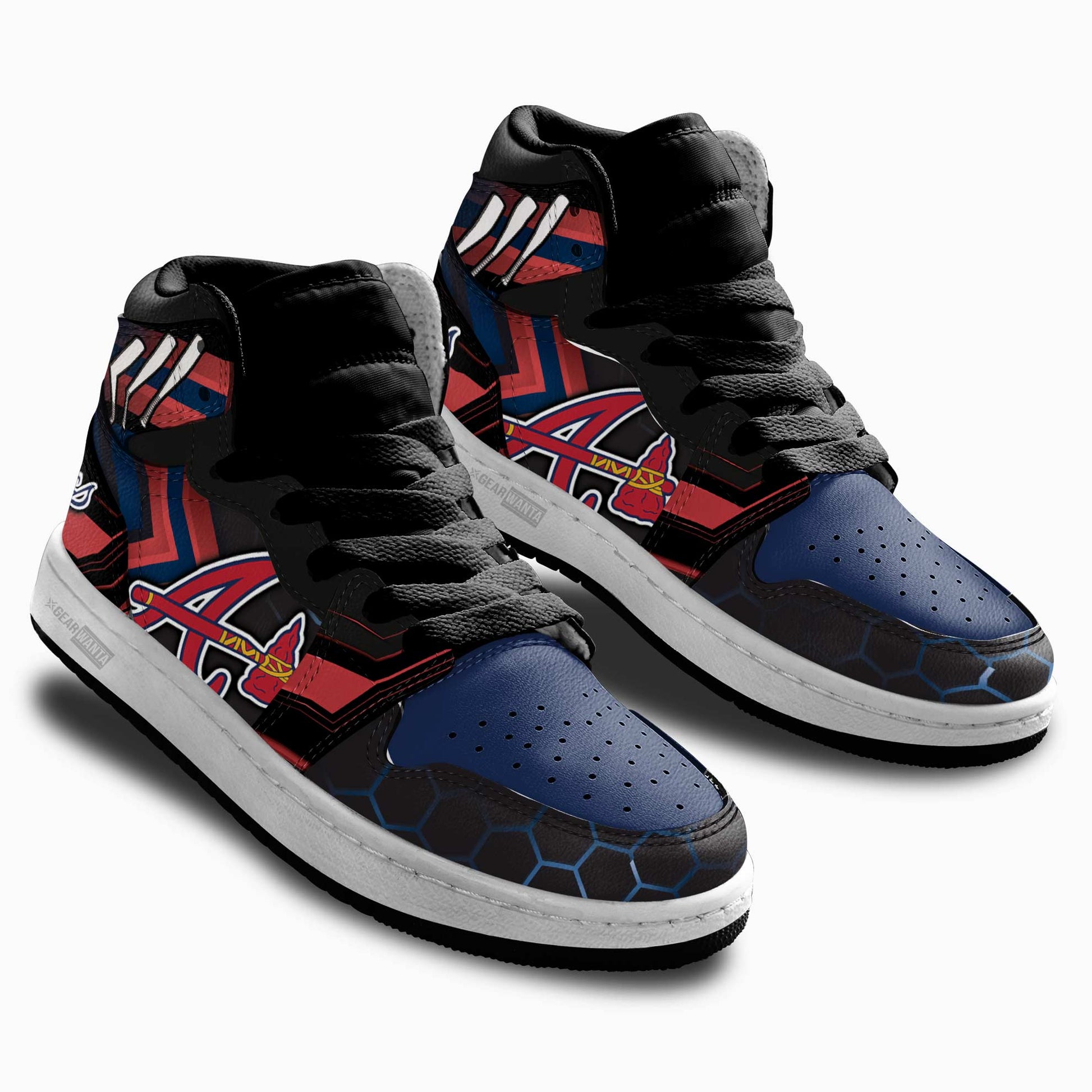 Atlanta Braves Kid Sneakers Custom-Gear Wanta