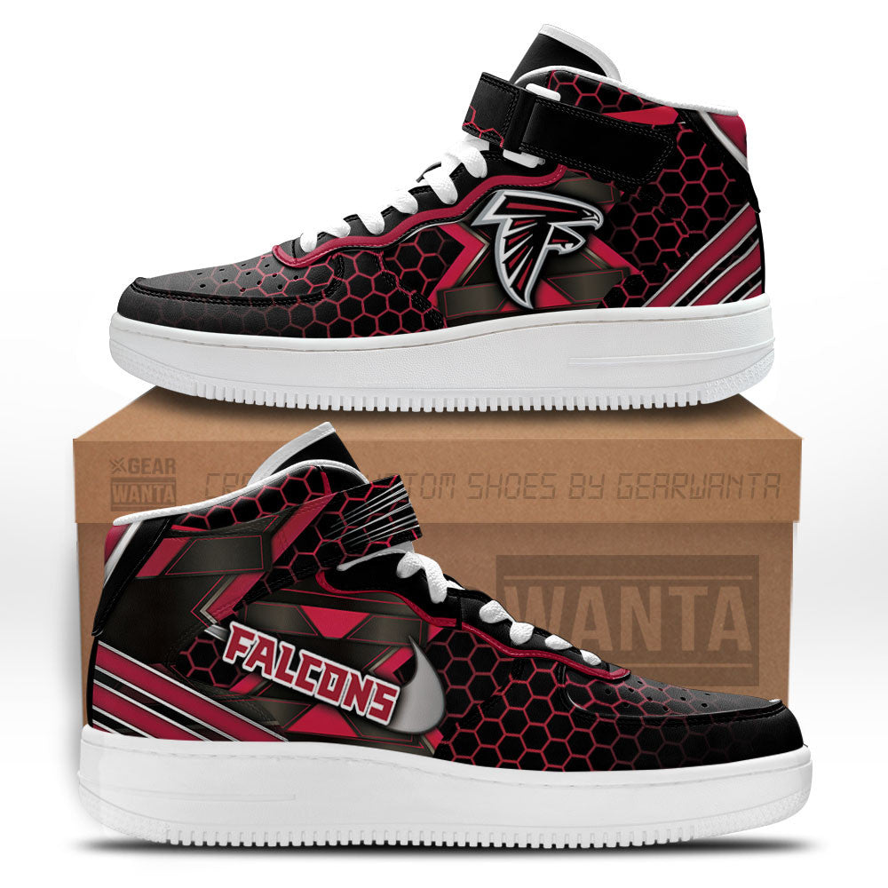 Atlanta Falcons Sneakers Custom Air Mid Shoes For Fans-Gear Wanta