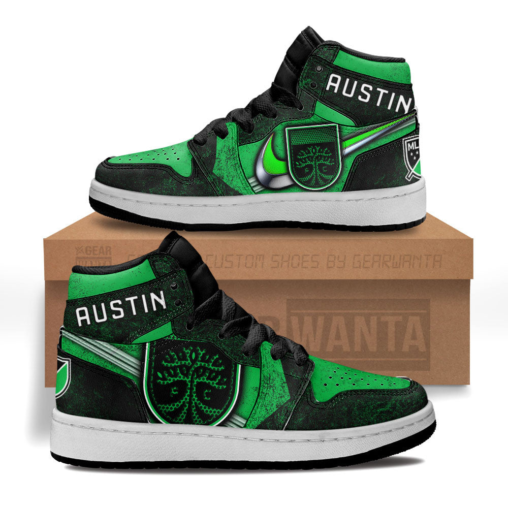 Austin FC Kid J1 Sneakers Custom Shoes For Kids-Gear Wanta