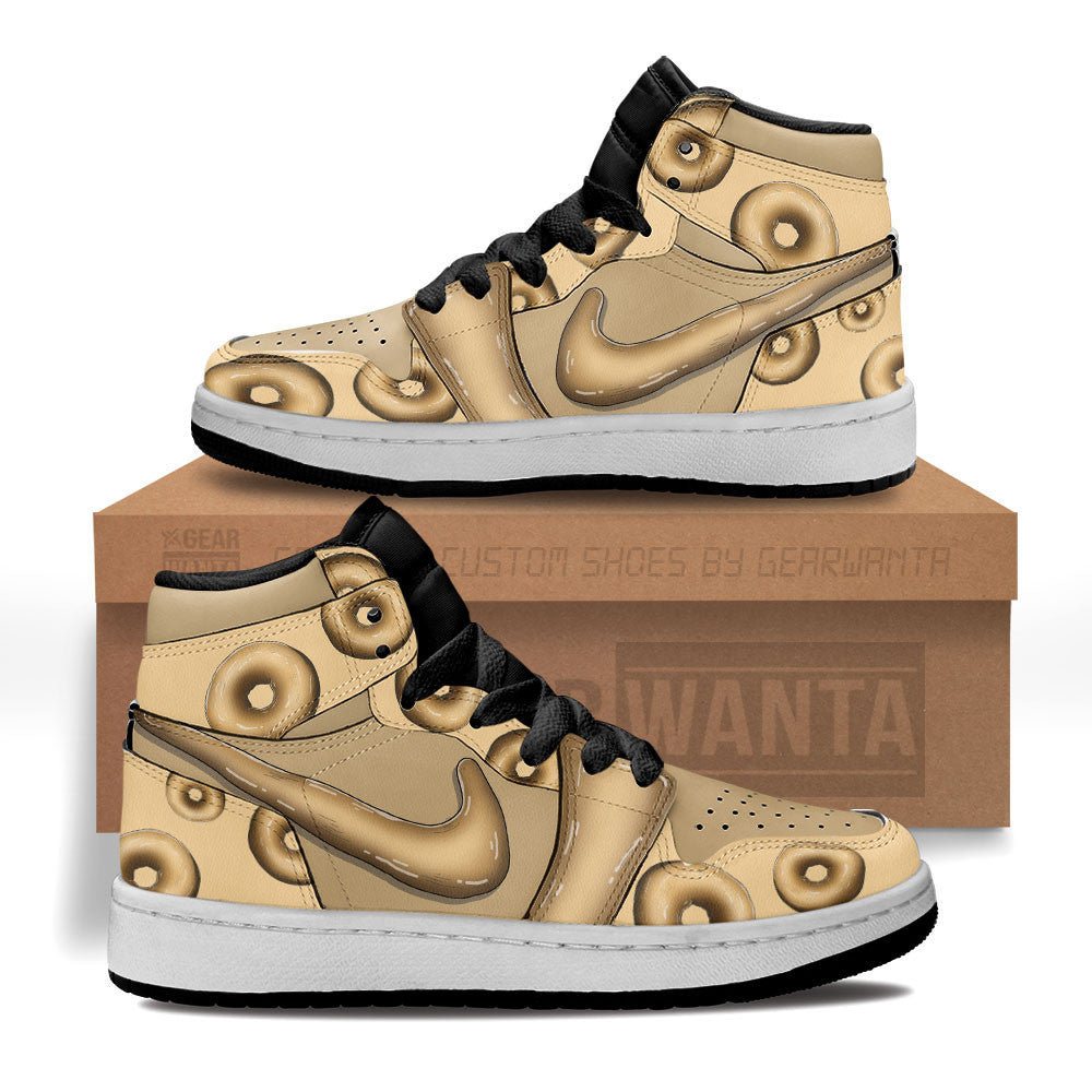 Baked Donut Kid Sneakers Custom For Kids-Gear Wanta