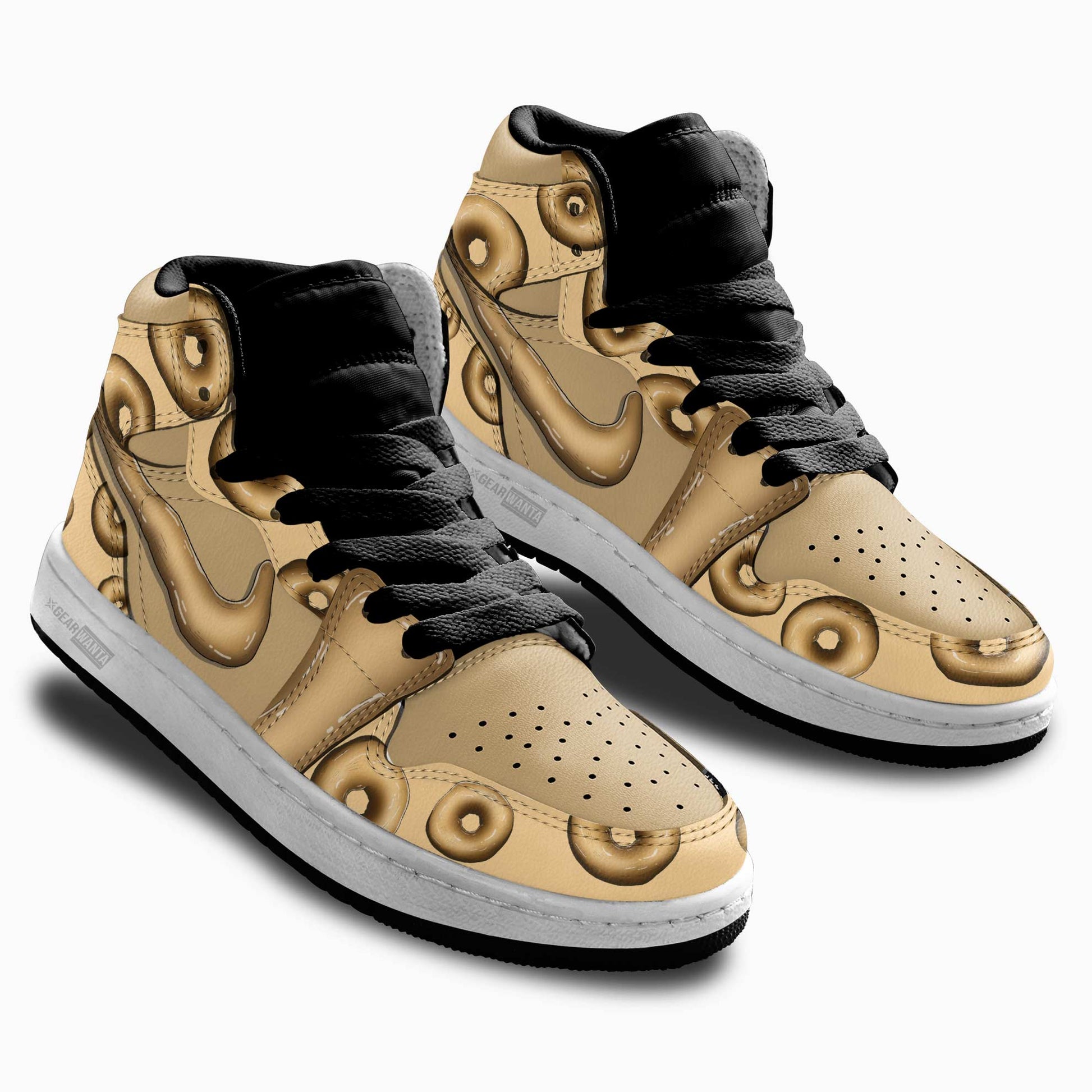 Baked Donut Kid Sneakers Custom For Kids-Gear Wanta