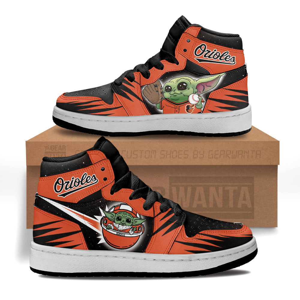 Baltimore Orioles Kid Sneakers Custom For Kids-Gear Wanta