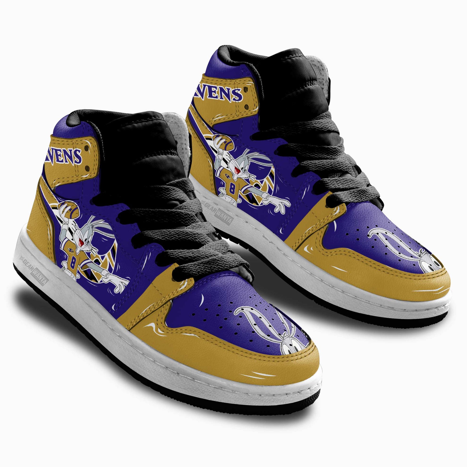 Baltimore Ravens Kid Sneakers Custom-Gear Wanta