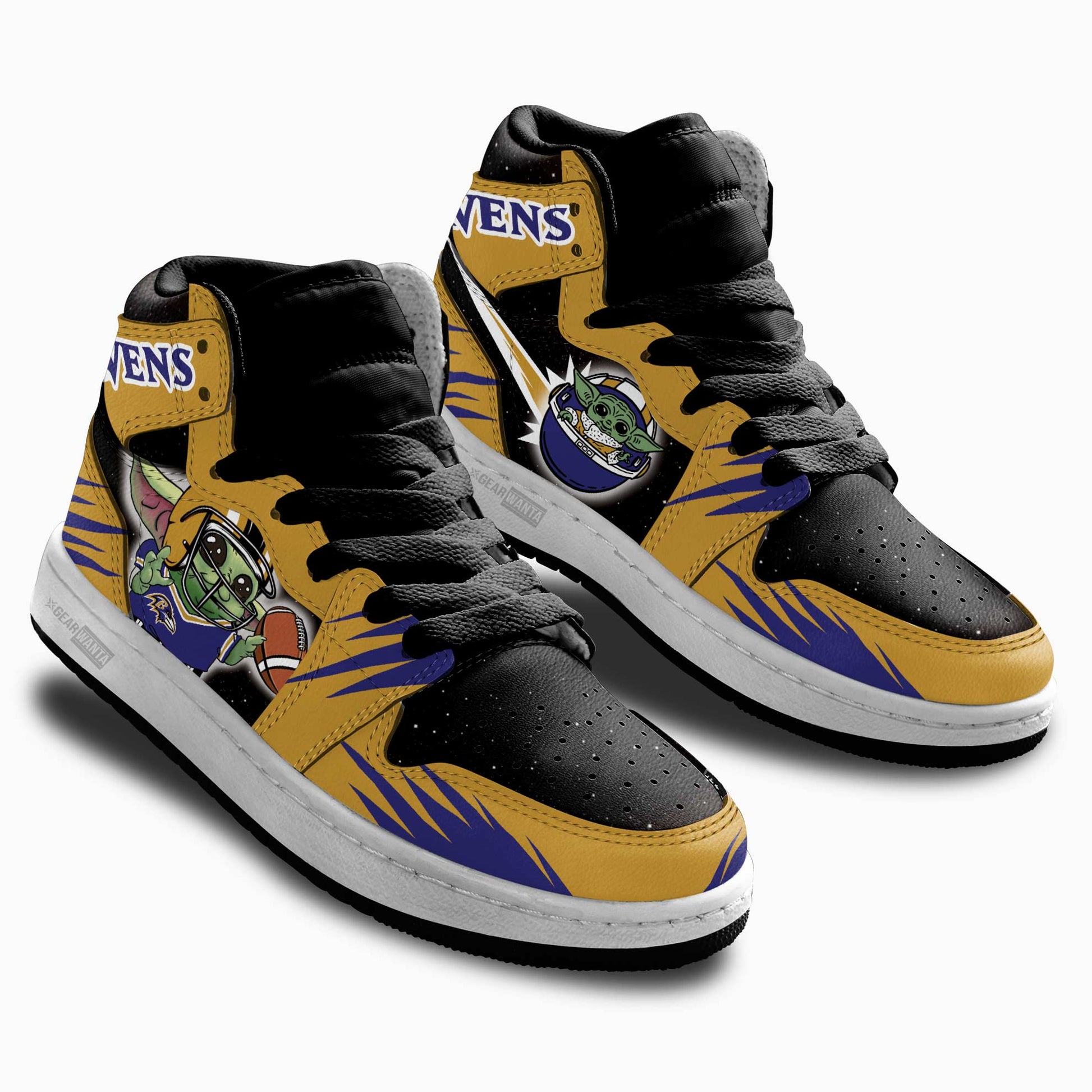 Baltimore Ravens Kid Sneakers Custom For Kids-Gear Wanta