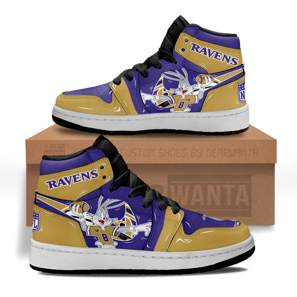 Baltimore Ravens Kid Sneakers Custom-Gear Wanta