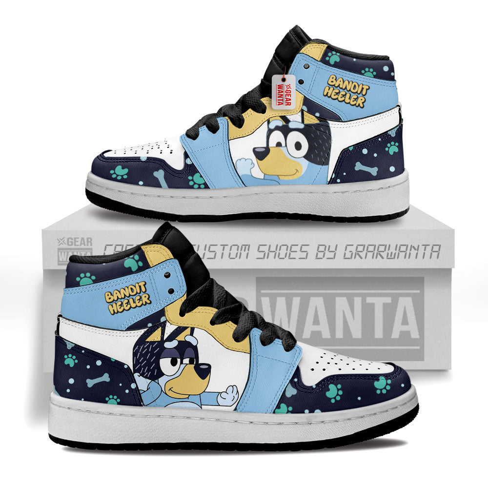 Bandit Heeler Kid J1s Sneakers Personalized Cartoon Collection - Gearwanta.com