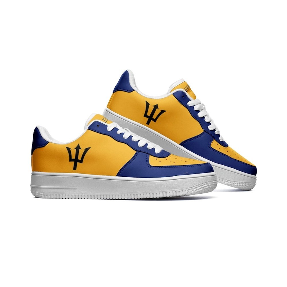 Barbados Flag Air Force Shoes Custom Country