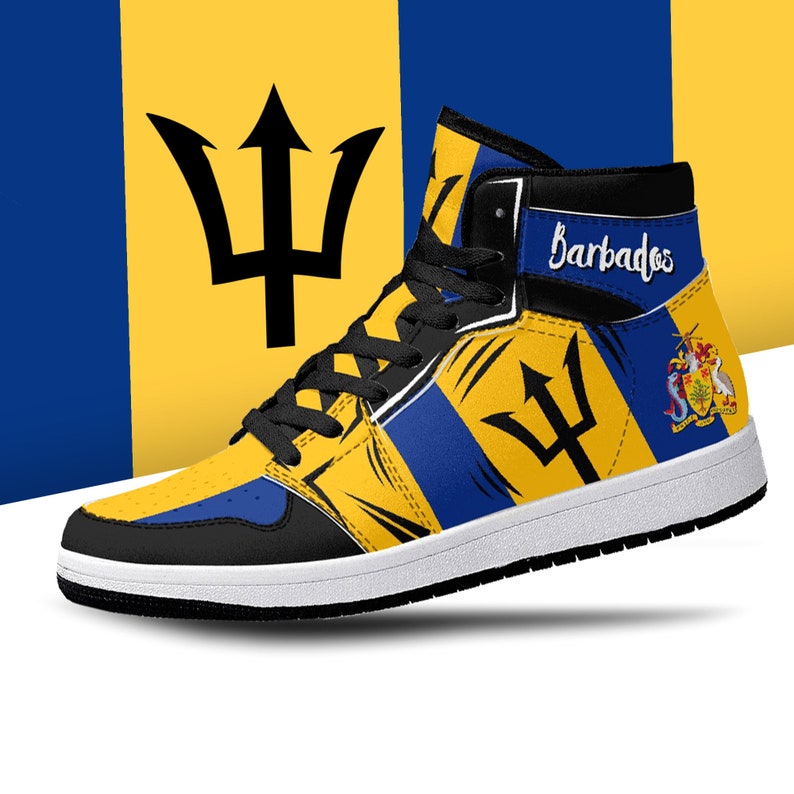 Barbados Flag JD1 High Top Shoes 