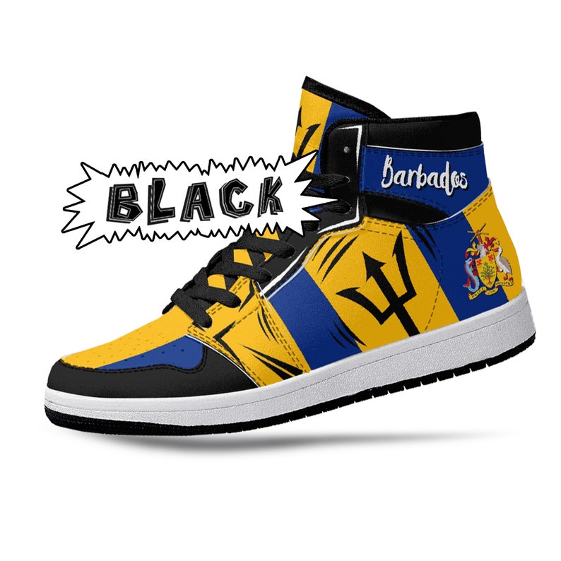 Barbados Flag JD1 High Top Shoes 