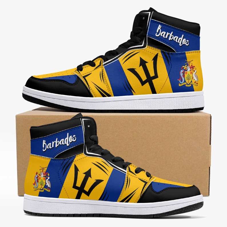 Barbados Flag JD1 High Top Shoes 