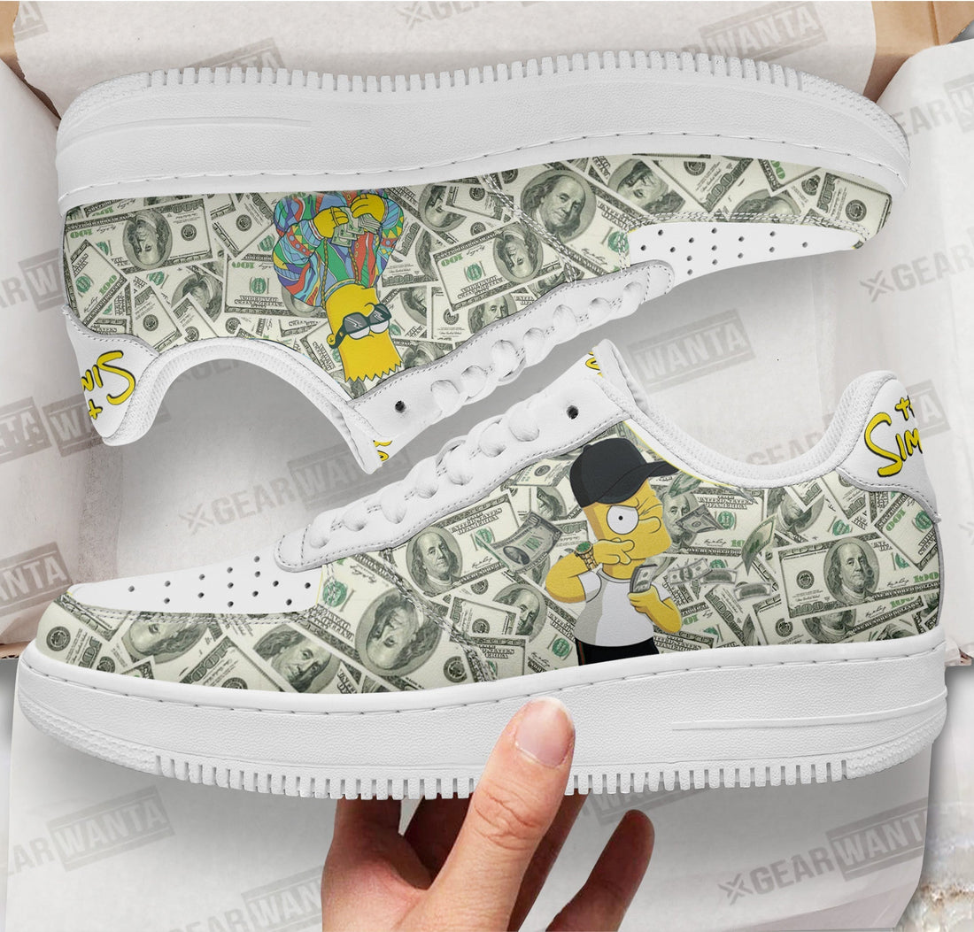 Bart Simpson Air Sneakers Custom Simpson Cartoon Shoes-Gear Wanta