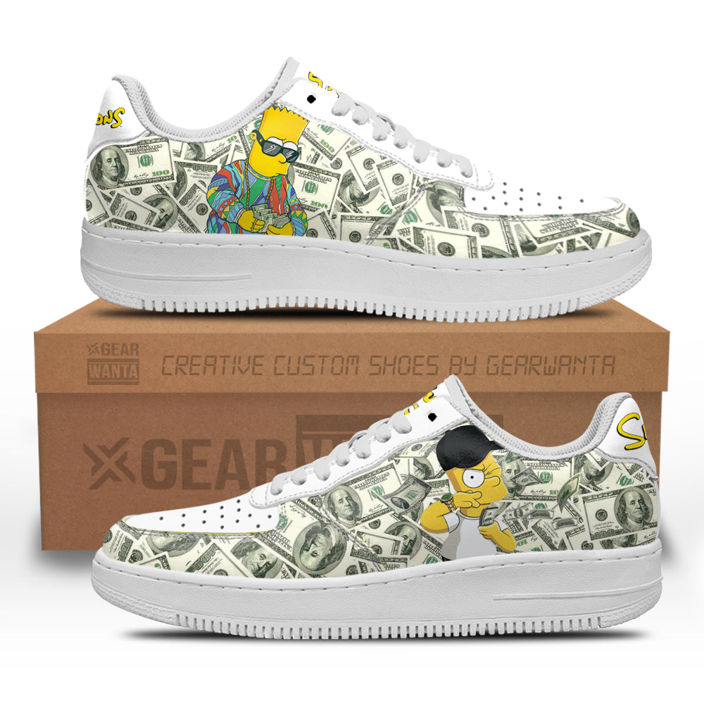 Bart Simpson Air Sneakers Custom Simpson Cartoon Shoes-Gear Wanta