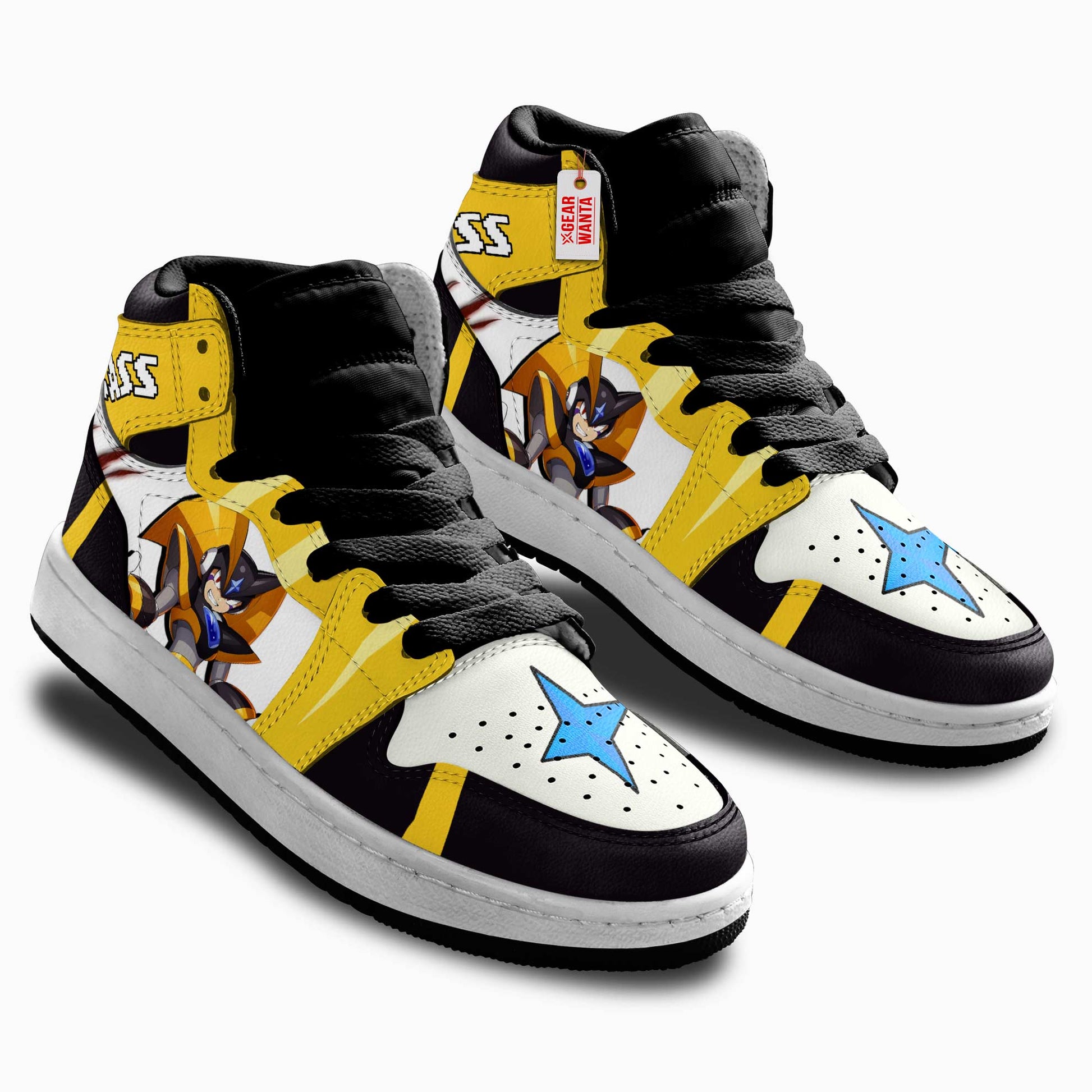 Bass Mega Man Kid Sneakers Custom For Kids-Gear Wanta